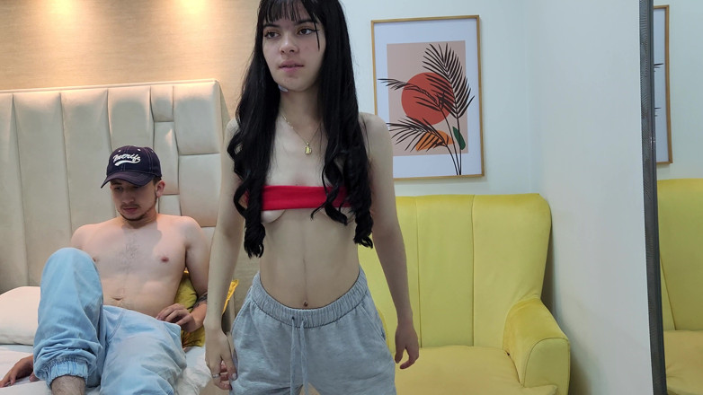 Jopy sex: Her stepcousin teaches her to do exercises and fucks her...