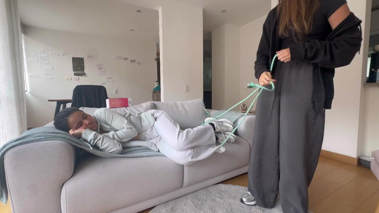 scarlettandc: My Neighbor Ties Me up to Punish Me with Her...