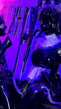 Transformed Into a Latex Kigurumi Maid