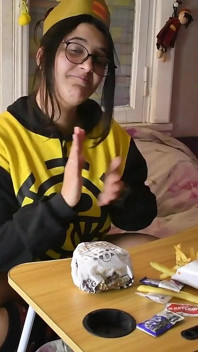 JOI Wanking at Me While Eating a Burger - Bunny Looner