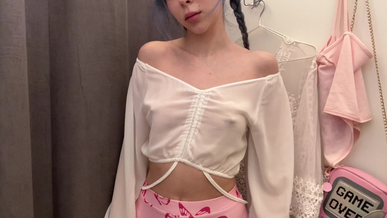 Little_Kitty69: Can You See My Hard Nipples Right Through This Sheer...