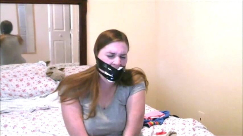 Selfgags classic: Alex plays a damsel - part 1: The kinky girlfriend