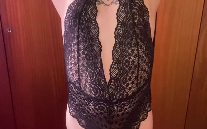 Emma Ink: Trying on this beautiful and sexy black bodysuit, did you...