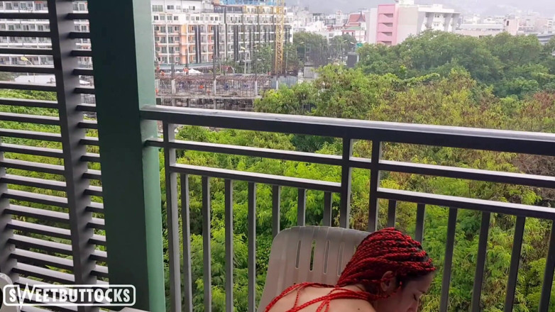 SweetButtocks: Perfect tits babe outdoor nudes and masturbate dildo - solo