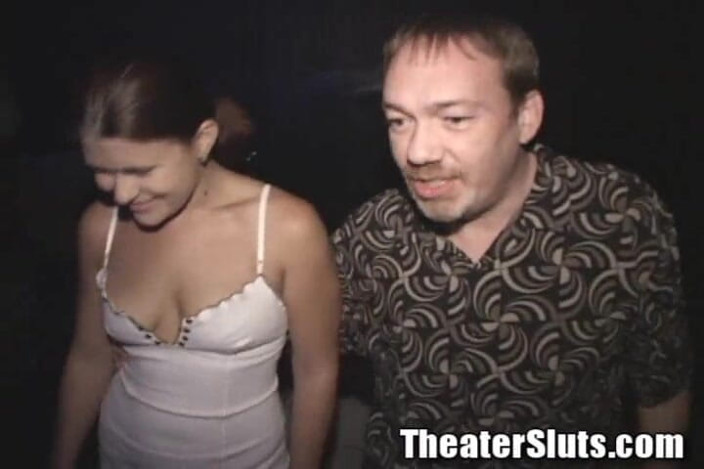 Theater Sluts: Smelly Cunt Newlywed Wifey Gangfuck Porno Theater Sperm Splatter Gaper...