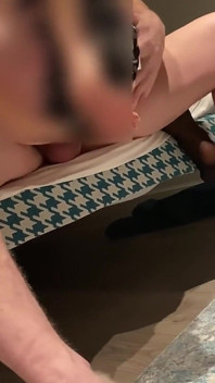 Riding on a Huge Lover's Cock, the Husband Watches and Films