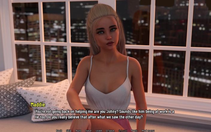 Johannes Gaming: 大学日6 Maddie吮吸我的鸡巴，而我们则站在她母亲的卧室门外