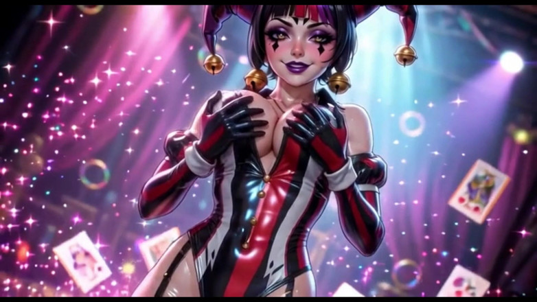Ianimedia: Clown Girl Covered in Thick Cum - Ahegao &amp; Tit Play Compilation