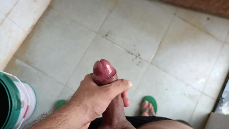 Desi shikha: Indian Boy Peeing in Bathroom and Masturbation Pink Cock