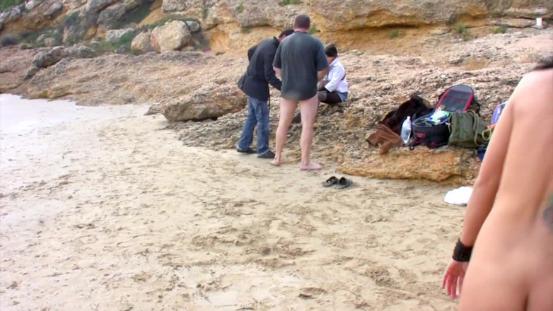Get Your Fix: Tight pussy chicks threesome fucked on beach