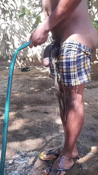 Washing the Cock of the Lover, a Cheating Whore Woman