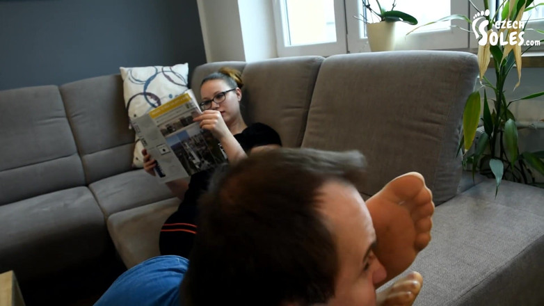 Czech Soles - foot fetish content: Stepsister's irresistible smelly pantyhose!