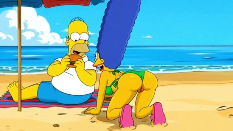Octopussy Lovers Club: Strandschlampe 2: Muschi Voller Sperma. Cartoon Simpsons Parodie.