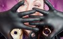 Arya Grander: Gants en nitrile noirs, sondages sexy par Arya Grander