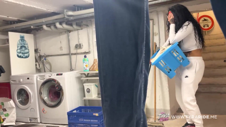 TYRARIDE: Tattooed MILF Secretly Used by Two Men in Cellar