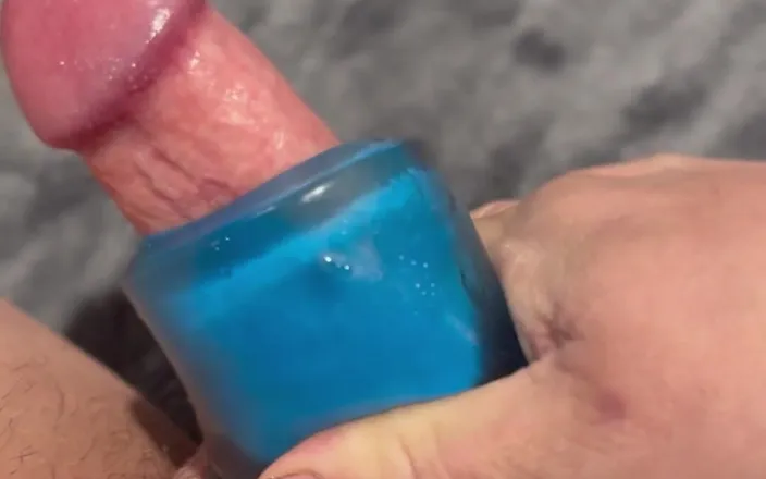 Kissoks1: Using My Little Blue Box Stroker and Cum Cinematic View