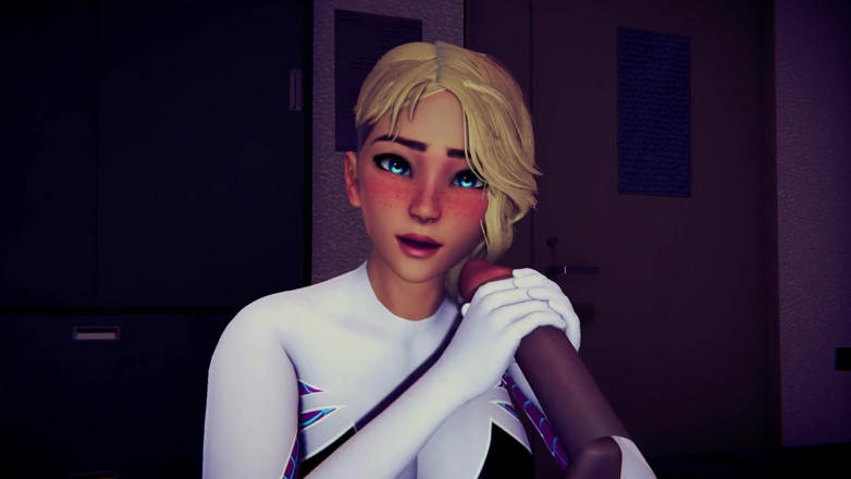 Waifu club 3D: Gwen boşalana kadar yarağını sıvazlıyor