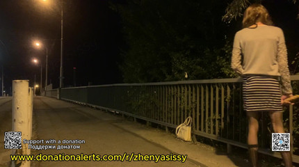 Zhenya Sissy: Transvestite sissy-schlampe im freien