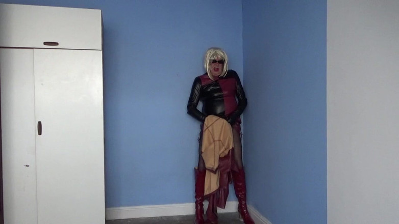 Leather Kirsten: 마룬 가죽