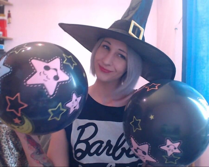 Cuteblonde666: Blowing balloons