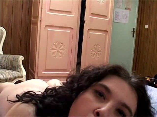 Big Tits World: Fat italian woman in lingerie has solo sex