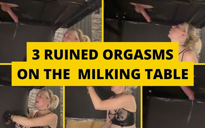 Mistress BJQueen: 3 зруйнованих оргазми на доїльному столі