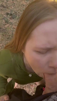 A Wet Quickie in the Woods with Hot Close-ups