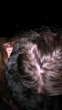 Dedicated All Natural Busty Slut Goes Out on a Winter Night to Satisfy Dirty Dogging Cocks
