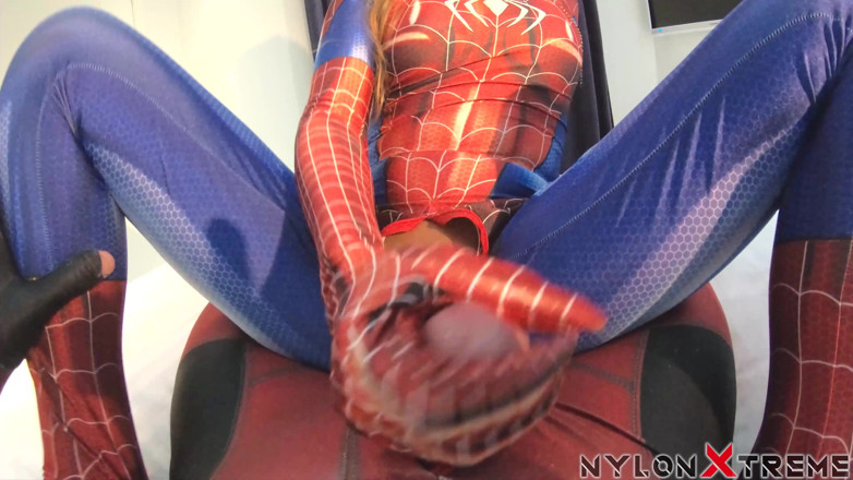 Nylon Xtreme: Pov cam Sofi Goldfinger fucked with zentai spider girl