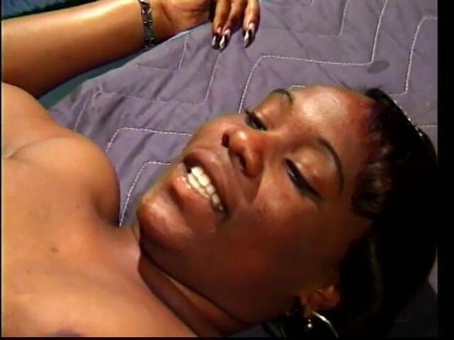 Super Babes: Black whore with natural tits gets pounded by a black...
