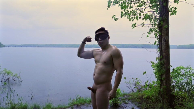 barenakedboy: Flexen und im Regen am see
