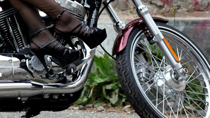Public Entertainment: Hot MILF show us her body on the bike