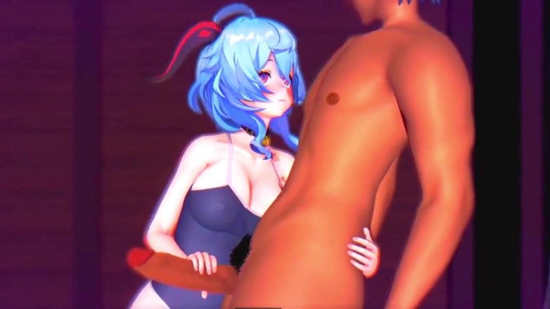 NSFWOtaku: Genshin Impact - Ganyu’s Sloppy Blowjob and Squirting Orgasm - 3D Hentai Animations