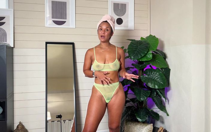 Miss Fluo: Vyzkoušejte průhledné spodní prádlo pro černou milfku
