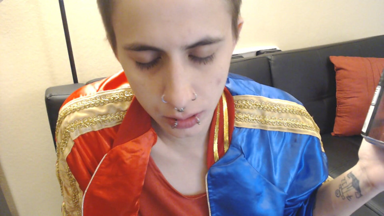 Abby Anna: Harley Quinn burping tease