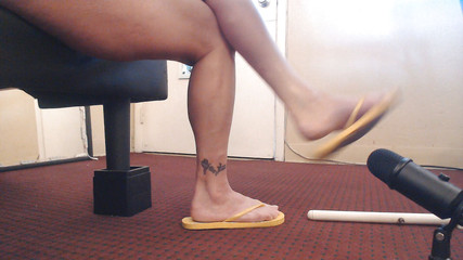 Abby Anna: Yellow flip flops ASMR