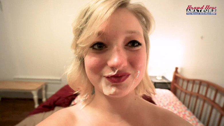 Brand New Amateurs: Short sassy BBW 18yo Faith rides cock with huge cum on...