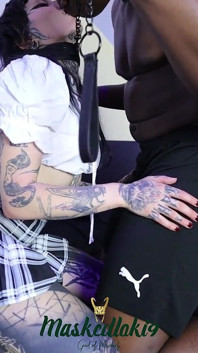 Masked BBC Breeds and Emo Goth Snowbunny. She Loves to Worship BBC