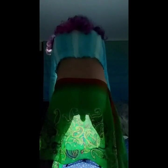 Lizzaali: See through skirt and mini wand insertion