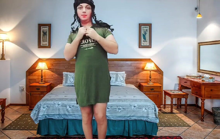 Kitty_Cross: Krátké šaty velké štěrbině Nylon Sexy hudební tanec striptýz