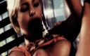 Dark Holes: Linda garota se masturbando em uma Chaise Long