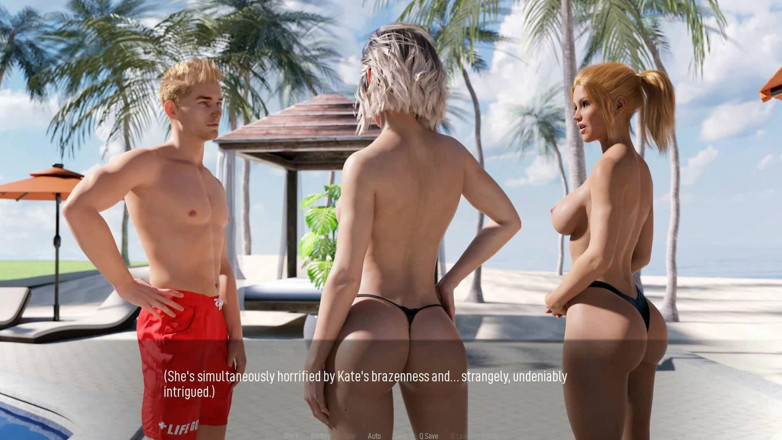 Dirty GamesXxX: Keseruan bersama: istri hot ini topless di pantai - episode 2