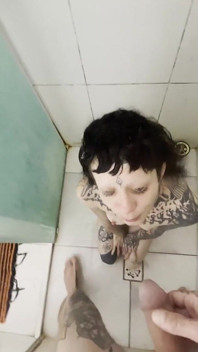 Tattooed Slut Never Stops Halfway Every Drop, Every Time, All the Piss