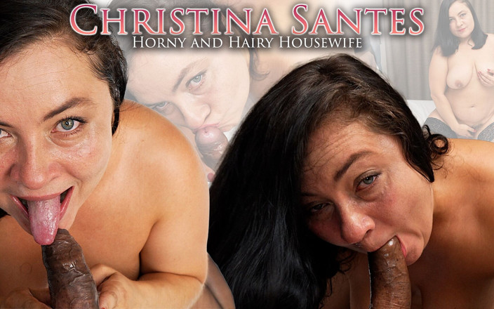 Older Lady Fun: Hairy Housewife Christina Santes POV Sloppy BBC Face Fucking