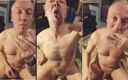 Daddy exhibitionist jantje: El abuelo papi exhibicionista comiendo mi propio sexshow