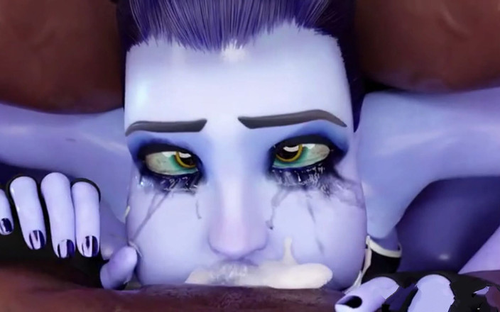 Ank Star: Widowmaker відтрахана великим товстим членом у спортзалі, камшот