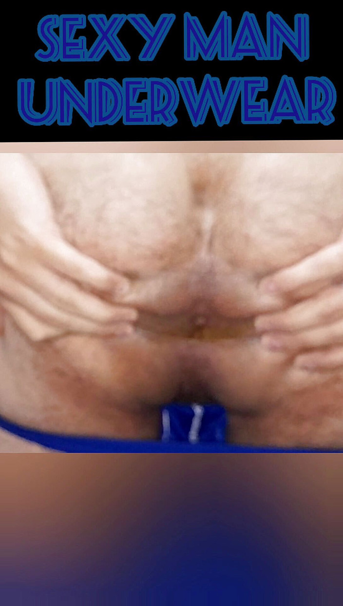 Sexy man underwear: Sexy modré tanga