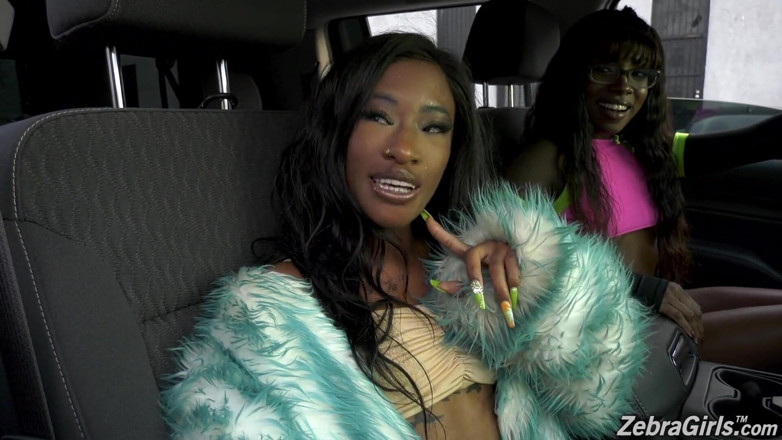 Zebra Girls: Adira Allure, Anne Amari and Mini Stud have squirting lesbian...