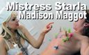 Picticon bondage and fetish: Meesteres Starla &amp;amp; Madison Maggot bdsm lezdom klemt hete wax