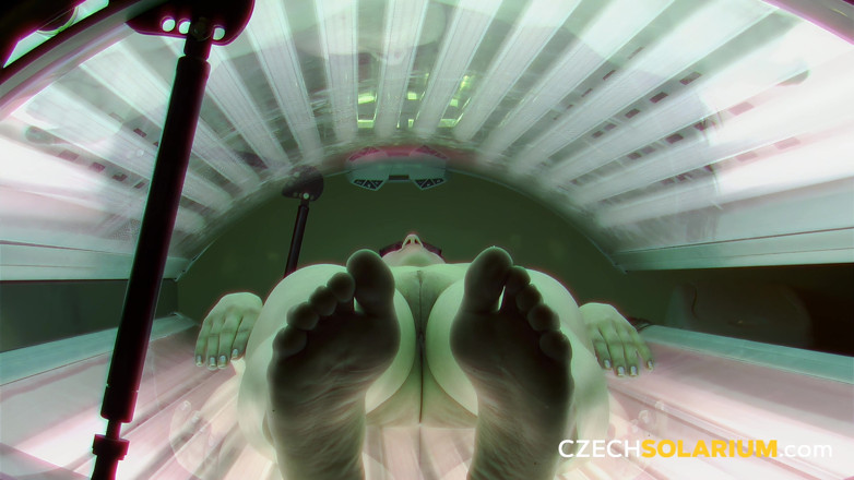 Czech Solarium: 체코 일광욕실 154: 마지막 쇼를 해주는 갈색 머리